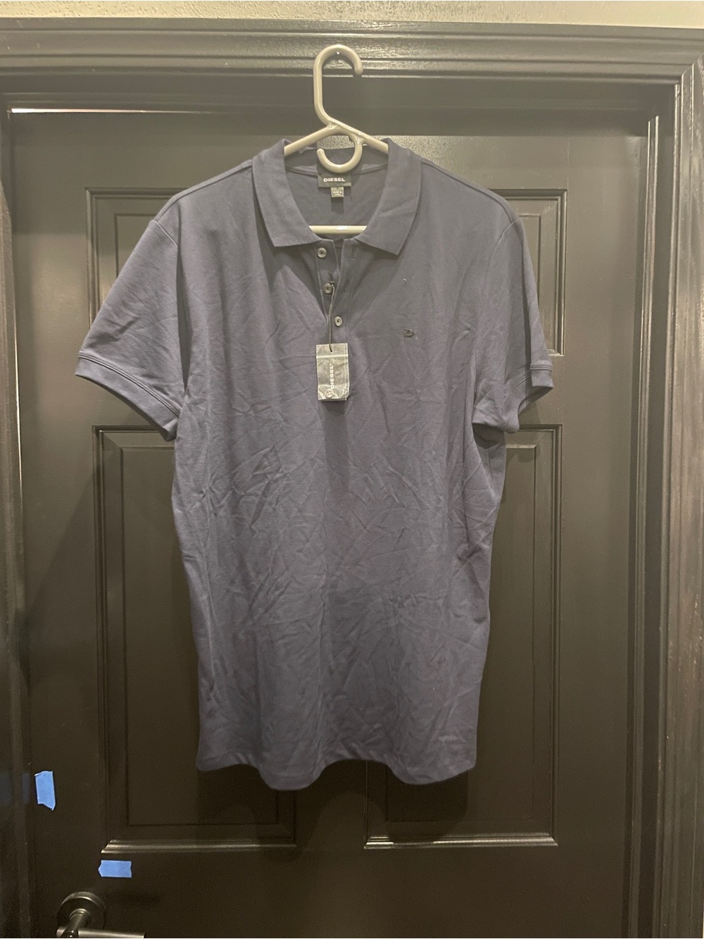 Diesel Short-Sleeve Polo in Navy